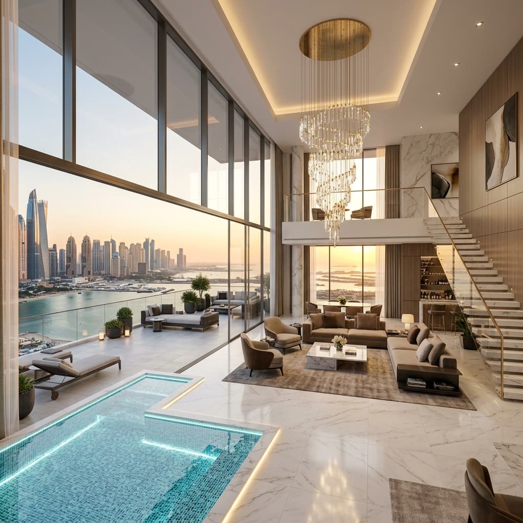 Penthouse duplex with private rooftop terrace and plunge pool
